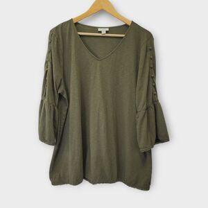 J. Jill Green 3/4 Sleeve Relaxed Tunic